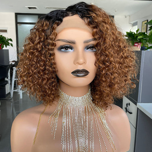 Exclusive Ombre Curly Bob 1b30 Human Hair Lace Wig